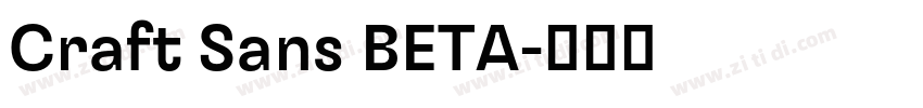 Craft Sans BETA字体转换